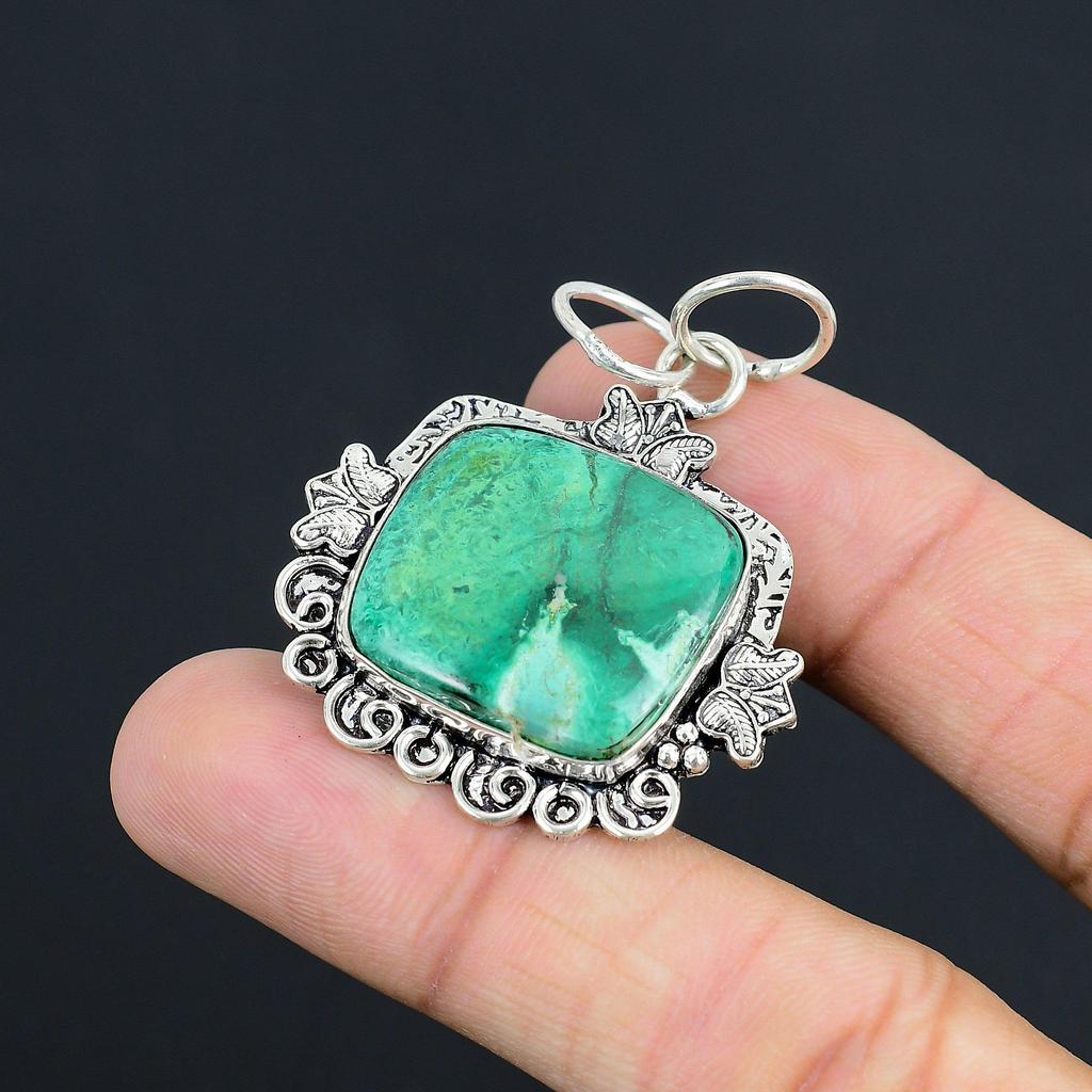 Daughters Day Deal Malachite Gemstone Wife Pendant Jewelry 925 Sterling Silver