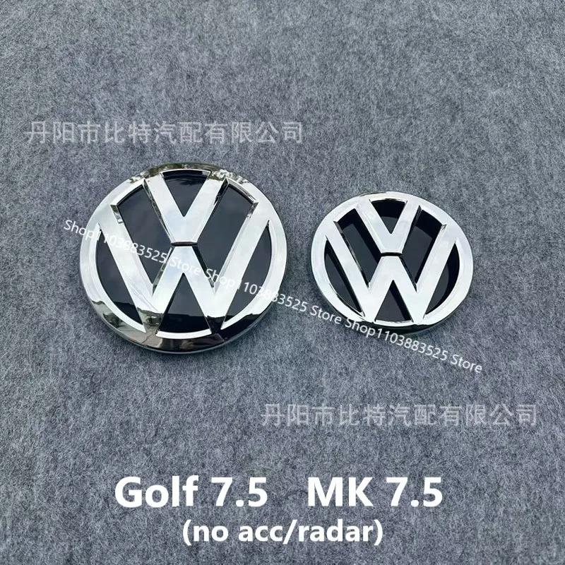 No Acc 2pcs Replacement Style for VW Golf 7.5 MK7.5 2018 2019 2020 Car Front Bonnet Grille Rear Trunk Emblem Logo Badge Sticker QX1