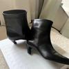 Modische, elegante Damenstiefel aus weichem Leder mit quadratischer Zehenpartie und dünnem, niedrigem Absatz, Stiefeletten für Damen im Herbst, Luxus-Botines
