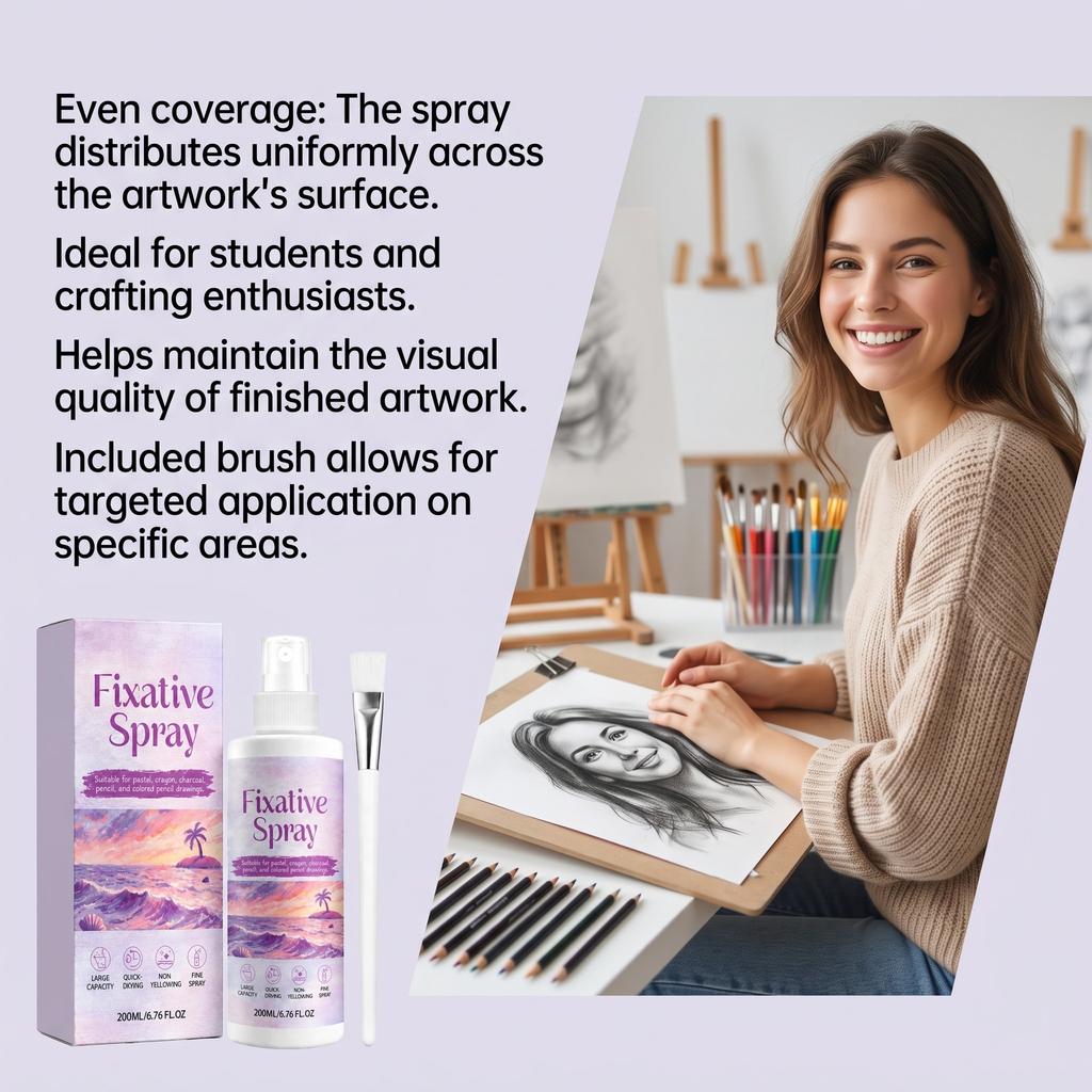 Fixed painting spray, art sketch, painting, fixed color protection, quick-drying film-forming painting special protection spray