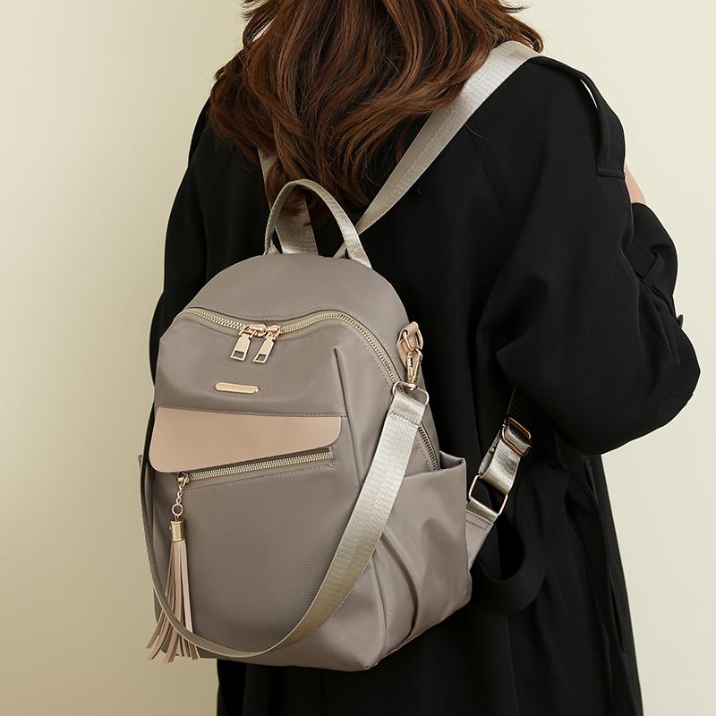 Tassel Backpack Women's Large Capacity Commuter Travel Backpack Multifunctional Shoulder Bag