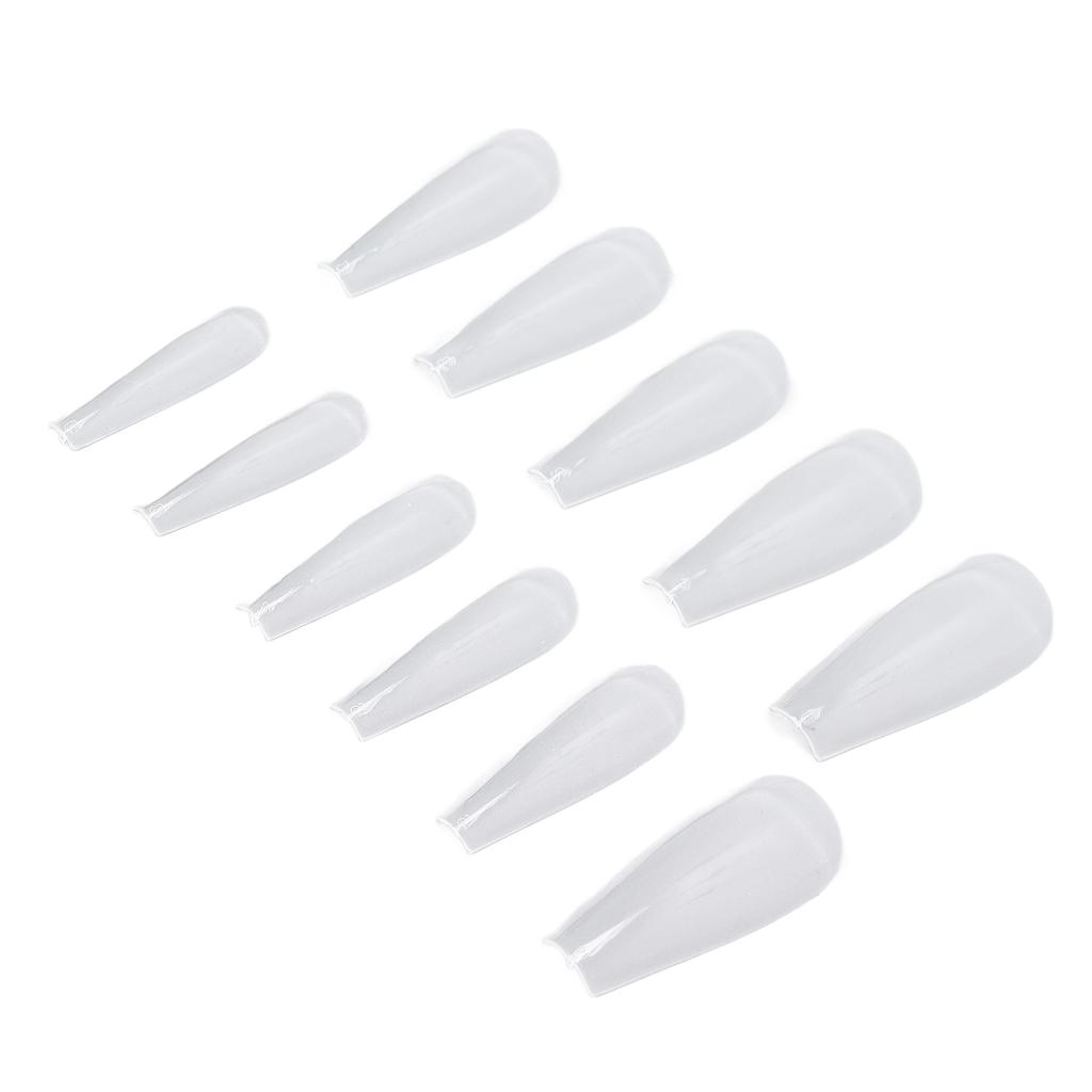 500pcs Artificial Long Nail Tips Transparent Fake Nail Extension Tips Wearable Nail Tips