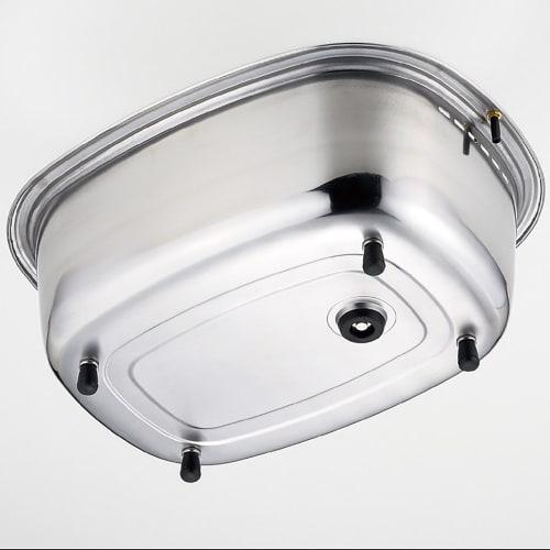 Ernest [Made In Japan] Stainless Steel Washtub with Legs and Inner Stopper, A-75435, Approx. 29 X 38 X 15.5 Cm