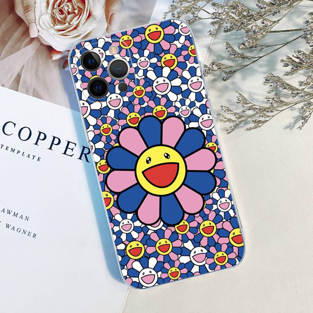 Japanese Artisti M-murakami T-takash Art Transparent Phone Case for iPhone 17 Air 16 Pro Max 15 14 13 12 11Plus Shockproof Cover