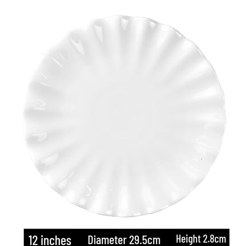 Nordic Ceramic Lotus Leaf Dinner Plate