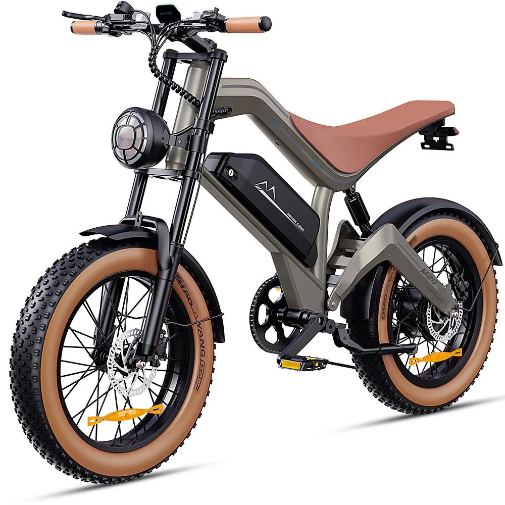 DYU M20 All-Terrain Elektrofahrrad - 250W Motor, 48V 18,2Ah Akku, 160 km Reichweite, Doppelscheibenbremsen, Federgabel, Vielseitiges Stadtelektrofahrrad