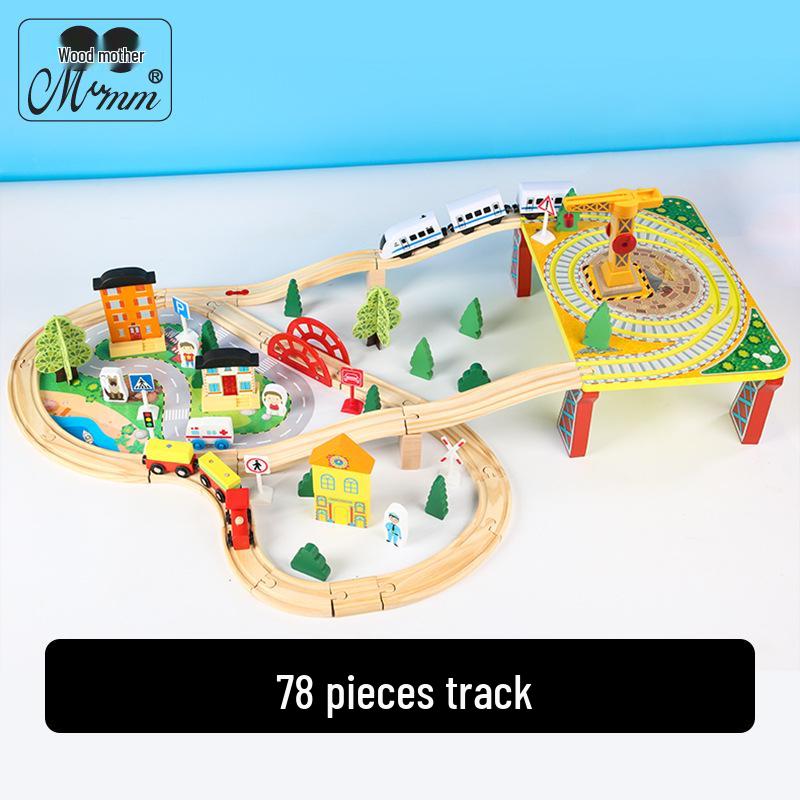 Thomas Magnetic Electric Train: Wooden Track Locomotive Educational Toy for Kids