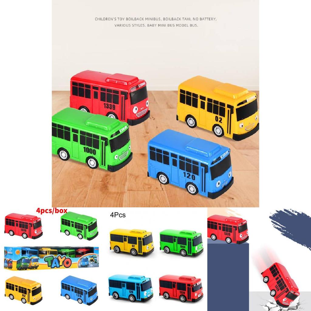 High-quality Mini Bus In Nine Colors With Working Doors Educational Toy Set
