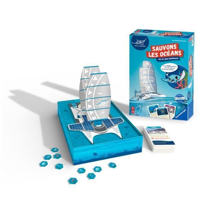 The seacleaners - sauvons les océans - jeu de quizz - de 1 à 4 joueurs à partir de 7 ans - enfant et parents - 20979 - ravensburger