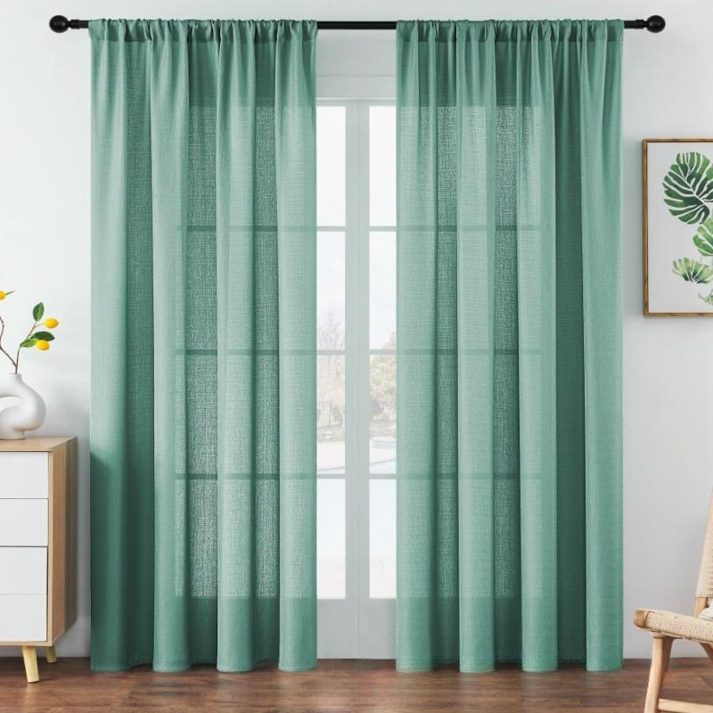 The Window Screen Is Thickened And Messy, The Finished Curtains Of The Living Room Screen Curtain Are Opaque