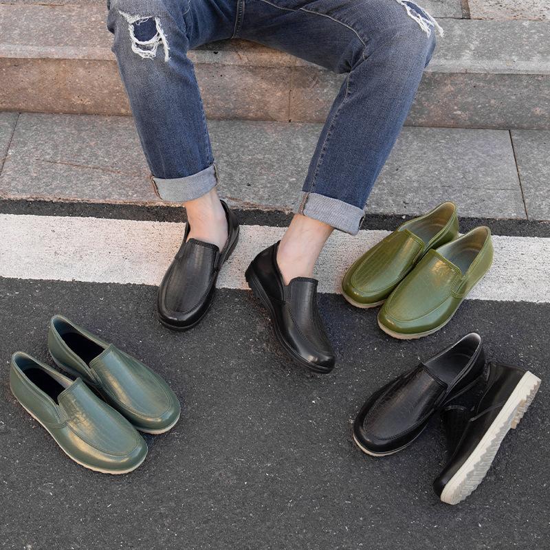Water shoes low-top rain shoes men's shallow summer fashion overshoes non-slip waterproof wear-resistant rain boots labor insurance rubber shoes