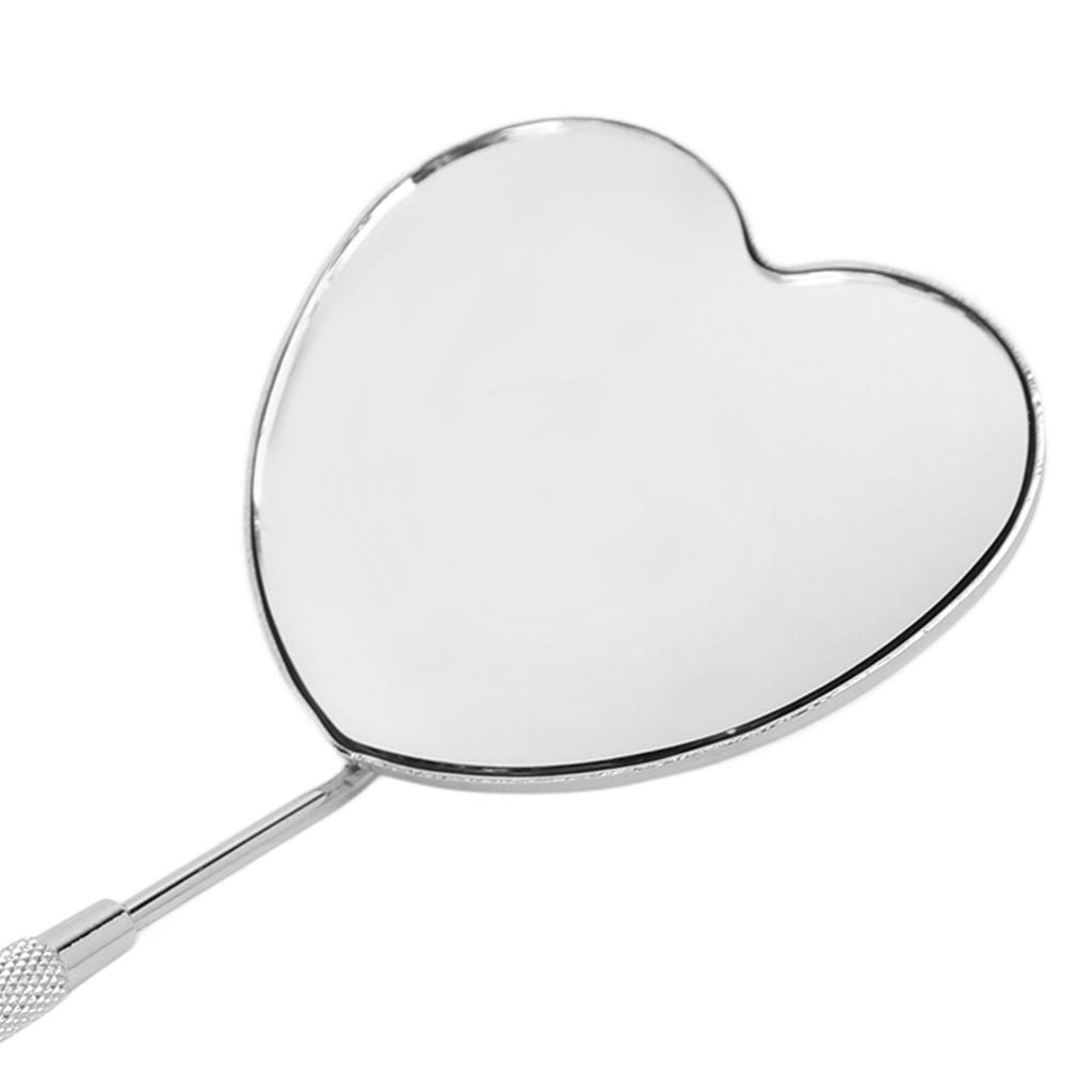 Heart Shaped Lash Mirror Professional Portable Stainless Steel Makeup Eyelash Mirror for Lash Extension