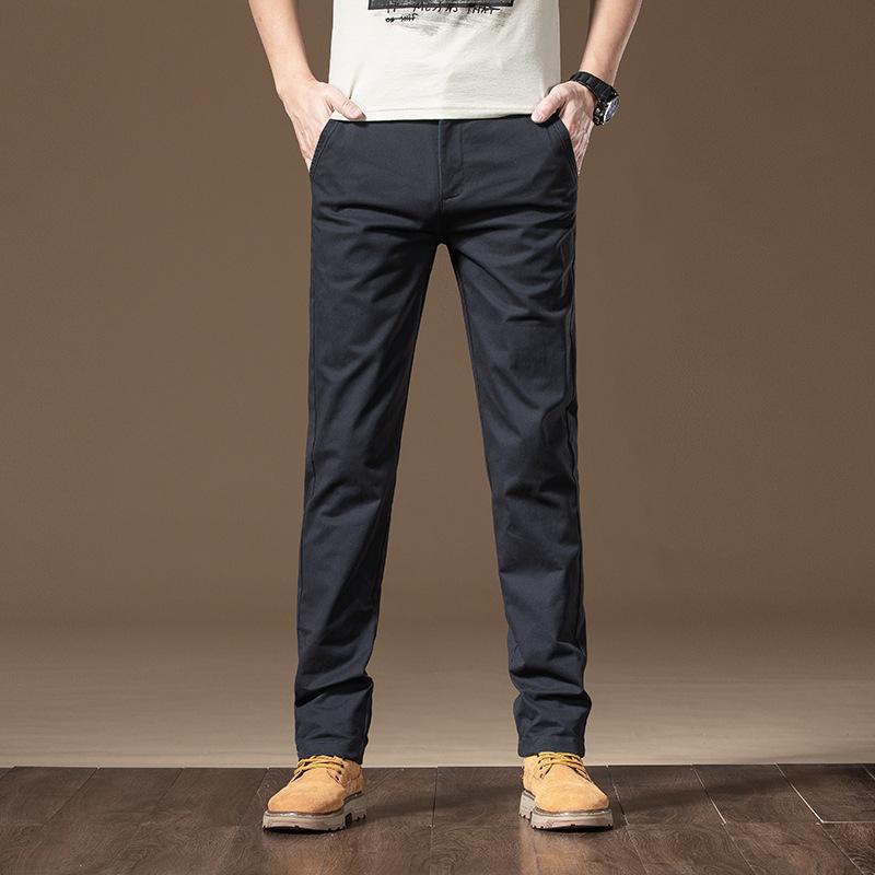 

2024 Мужские Новые Осенние И Зимние Повседневные Брюки Из Чистого Хлопка Прямые Свободные Высококачественные Вестерн Брюки Универсальные Узкие Брюки 38 серый