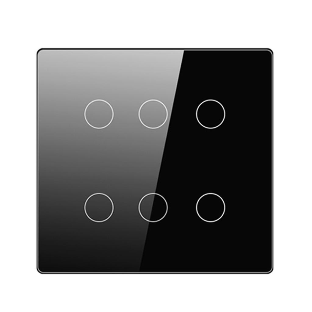 SLS Brazil Standard 6 Gang Tuya WiFi Smart Wall Switch Glass Touch Panel Waterproof Light Switch Works with Alexa Google Home