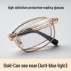 Anti-Blue Light Photochromic Folding Reading Glasses with Smart Zoom for Near, Mid, and Far Distances