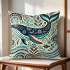 Modern Print Creations Animal Cushion Cover Natural Linen Organic Fabric DoubleSided Printing Couch Pillow Covers Home Decor