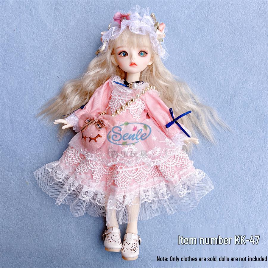 30 Cm BJD Doll Lolita Outfit Set - 6-Minute Dress Change for Girl's Gift