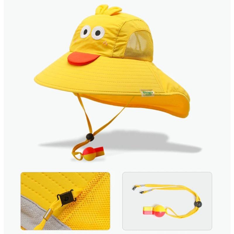 SKids Sun Hat UPF50+ UV Protection Wide Brim Beach Hat with Neck Flap Adjustable Summer Cap for Toddler Boys Girls