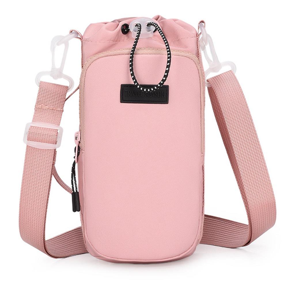 Adjustable Shoulder Strap Portable Cup Sleeve Insulated Protective Cover  Gym