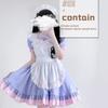 3Pcs Sweet Maid Outfit Women Anime Maid Costume Fancy Dress Cosplays Costume Maid Dress with Headwear Apron
