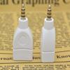 Vehicle 3.5mm Male Plug Jack to Aux Audio USB 2 Female Converter Adapter