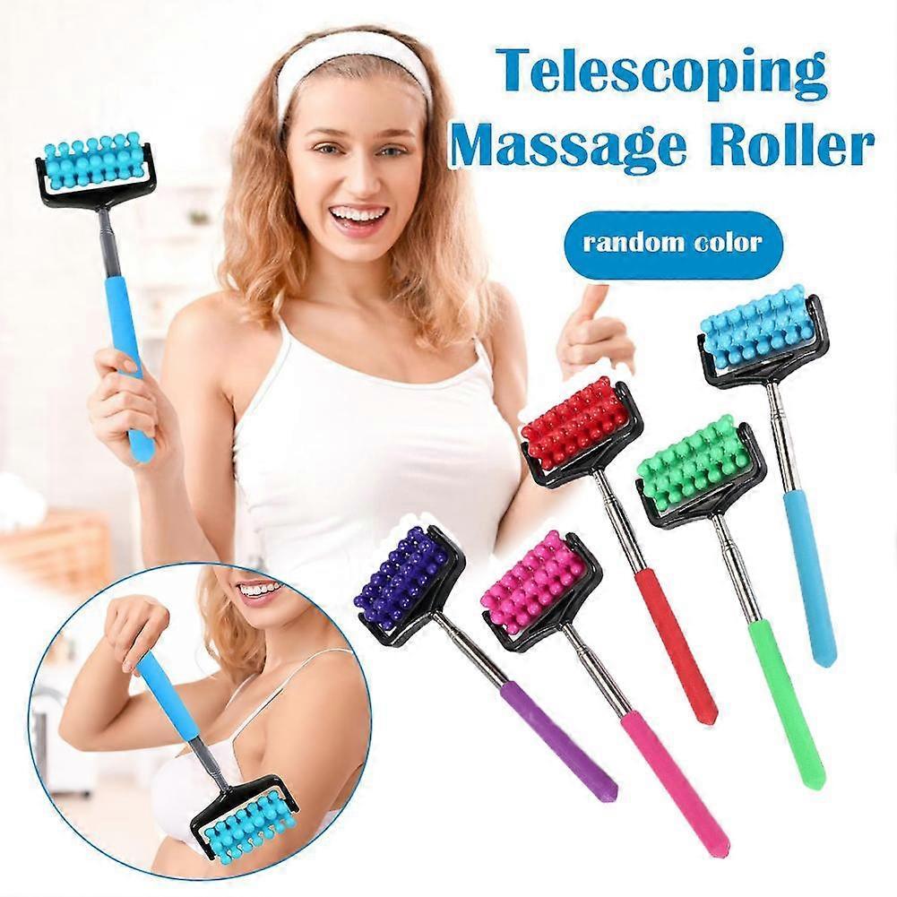 Telescopic Roller Massager - Adjustable Pressure for Neck & Leg Muscle Relief