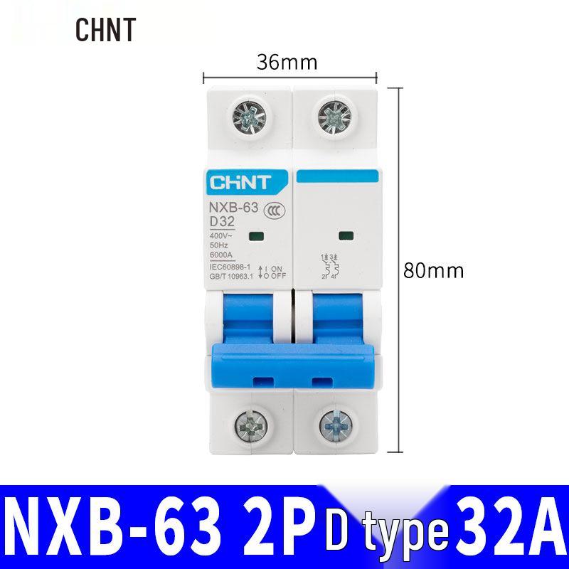 Chint NXB Air Switch Circuit Breaker: 1P, 2P, 3P, 4P Household Type D Three-Phase Disconnector 380V.