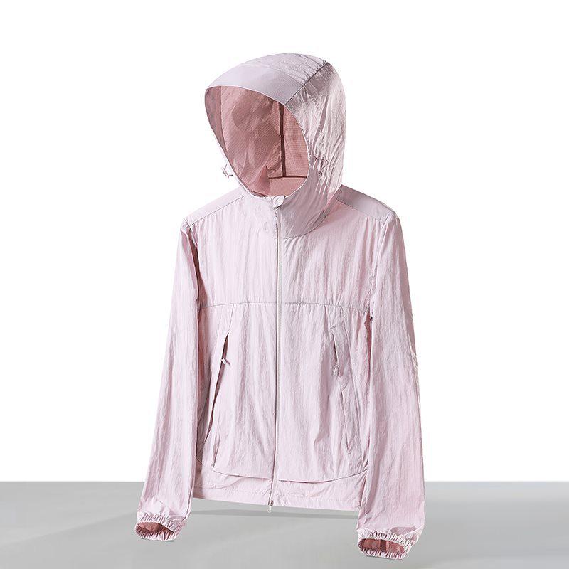 Women's Ultra-Light Ice Silk Sun Protection Windbreaker with Hood - Breathable, Windproof, and Skin-Friendly