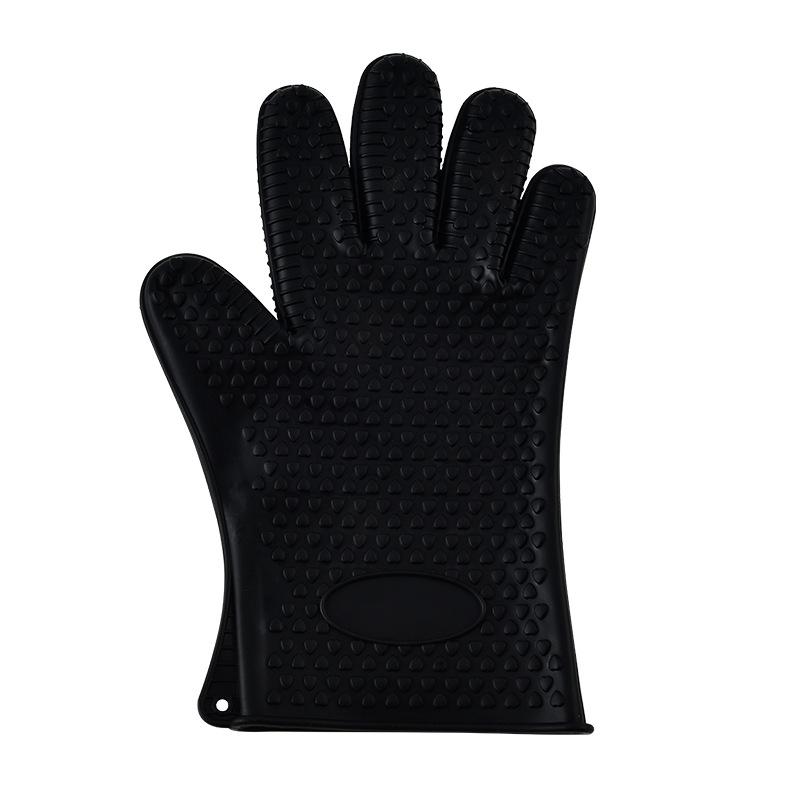 Silicone Non-Slip Heat Resistant Oven Gloves - Anti-Scalding, Ideal for Baking and Microwaves.