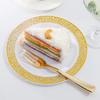 25 x 7.5-Inches Gold Disposable Plastic Plates For Daily Use /Party/Gathering