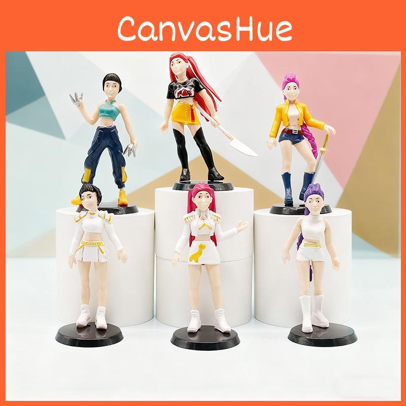 Kpop Demon Hunters Pvc Figurine With Base For Desk Decor Collectible Gift