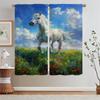 Diagram of Fine Horse Kitchen Curtains 2 Pcs Set Elegant Room Curtains on Offer Free Shipping Curtain Blinds Tentacles Blackout