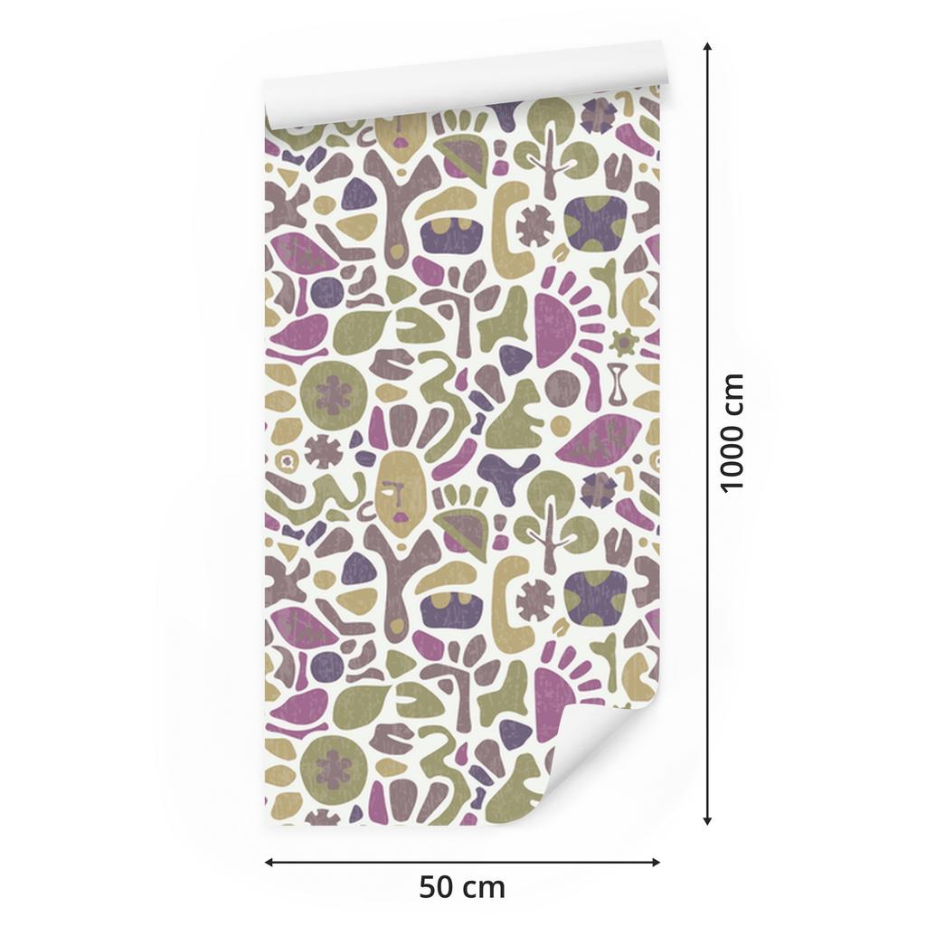 Ethnic Wallpaper Pattern In Retro Style for Living Room and Bedroom 50x1000