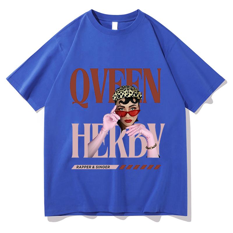Qveen Herby Unisex T-Shirts Unisex Rundhals 100% Baumwolle Kurzarm Y2k 2026 Mode Beliebte T-Shirts Ästhetische Mode Streetwear Oberteile