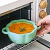 6.5inch Ceramic Bowl With Lid And Handle Pumpkin Ramekins For Baking Casserole Dish Individual Severing Pot Oven Safe
