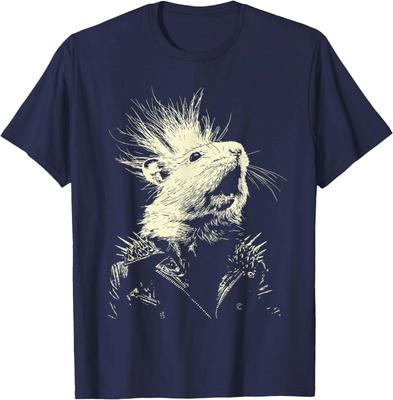 Funny Hamster Rocker Musician Animal Punk Rock Grunge T-Shirt