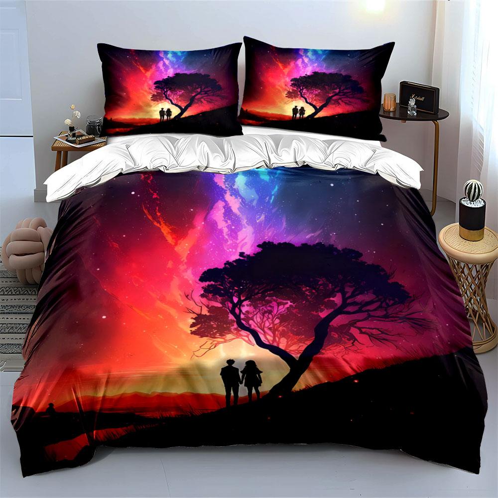 Romantic Sunset Art Set Soft Comfortable Duvet Cover Bedding Set Included 1*Duvet Cover & 2*Pillowcases, Gift