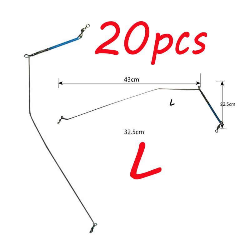 20ks Nerezová drátěná ramena Balance Mořská rybářská návazec Větve s obratlíky 20cm 30cm 40cm 5 objednávek