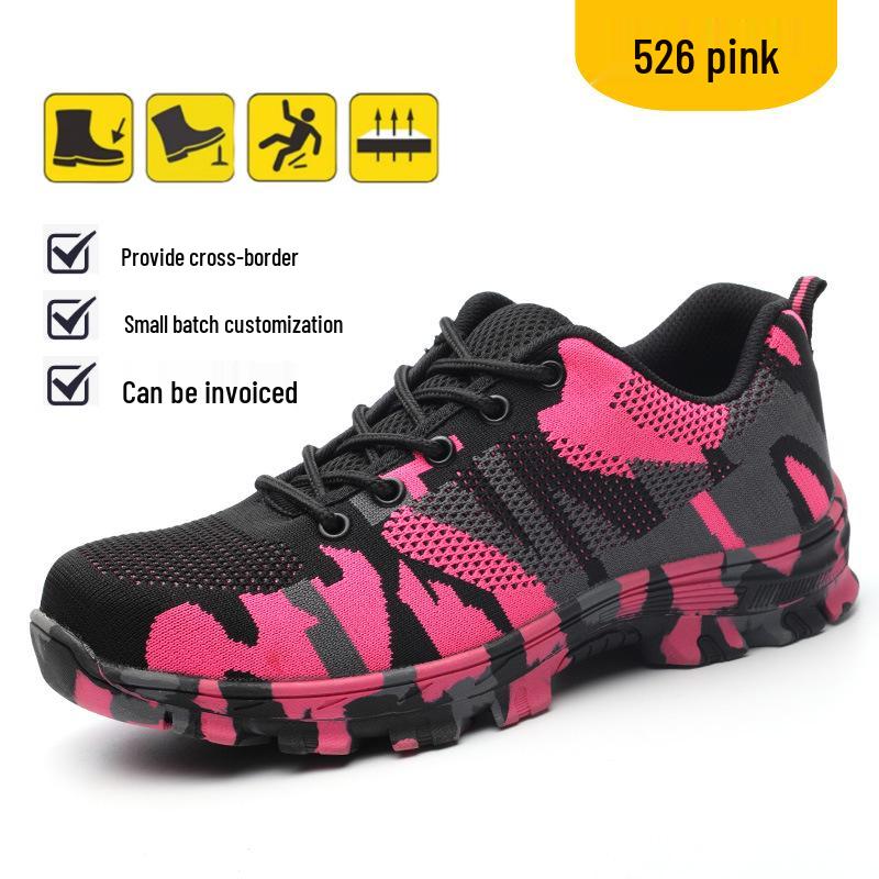 Men's Camouflage Safety Work Shoes - Anti-smash, Anti-puncture, Wear-resistant, Anti-slip, Four Seasons.