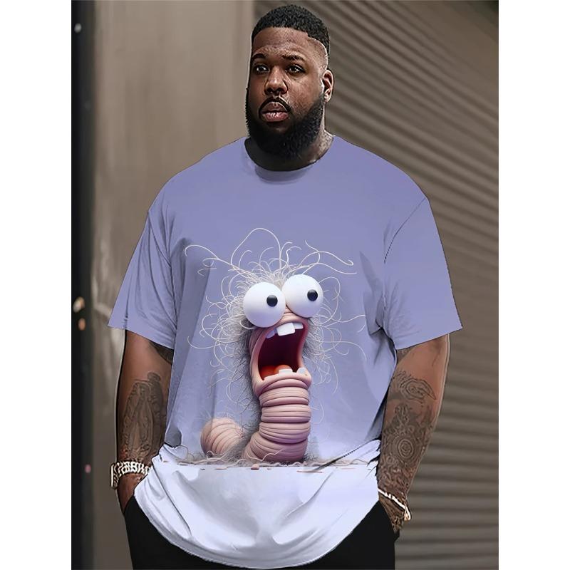 New Funny Fat Cat Printed Men's T Shirt Short Sleeve Unisex Summer Leisure Tees Animal 3D Print Fashion Crew Neck Cute Clothing