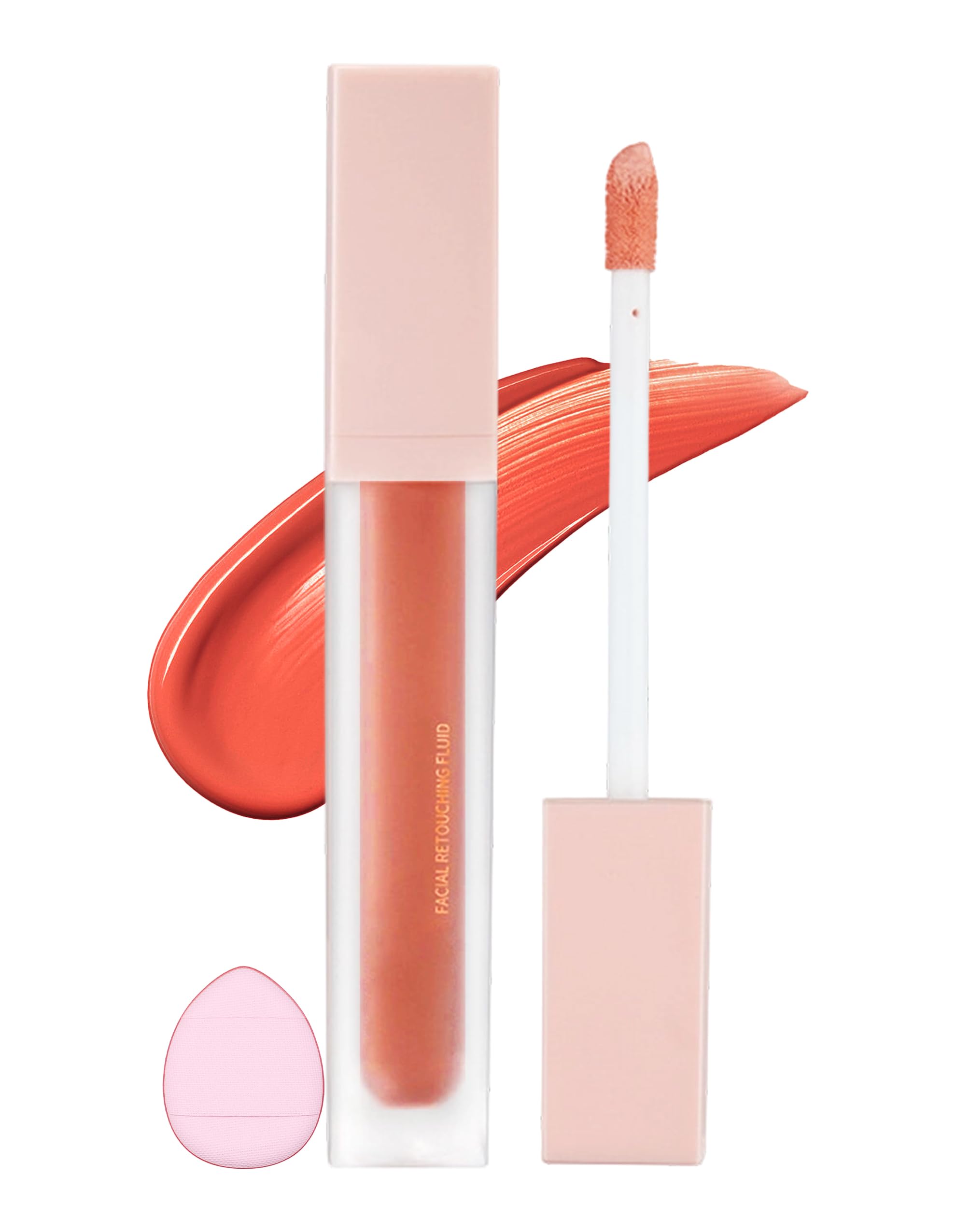 

Erinde Concealer High Coverage Concealer Orange Cream Concealer Stick with Puff Concealer Natural Finish Dark Circles, Dullness, Blemishes, Redness,