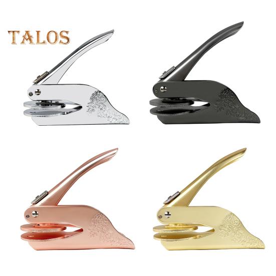 Buchpräger, handbetriebener Prägestempel, Edelstahl-Prägewerkzeug für Papier, Karton, Leder, Heimwerkerarbeiten