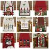 Linen Christmas Table Flag Snowman Printed Table Mat Table decoration Christmas Table Runner  Gift
