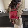 Schoolbag Korean portable red bag women's 1011 new trendy fashion backpack college style versatile shoulder backpack