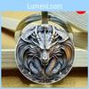 Dragon Head Keychain Alloy Circular Pendant Gift For Couples And Friends