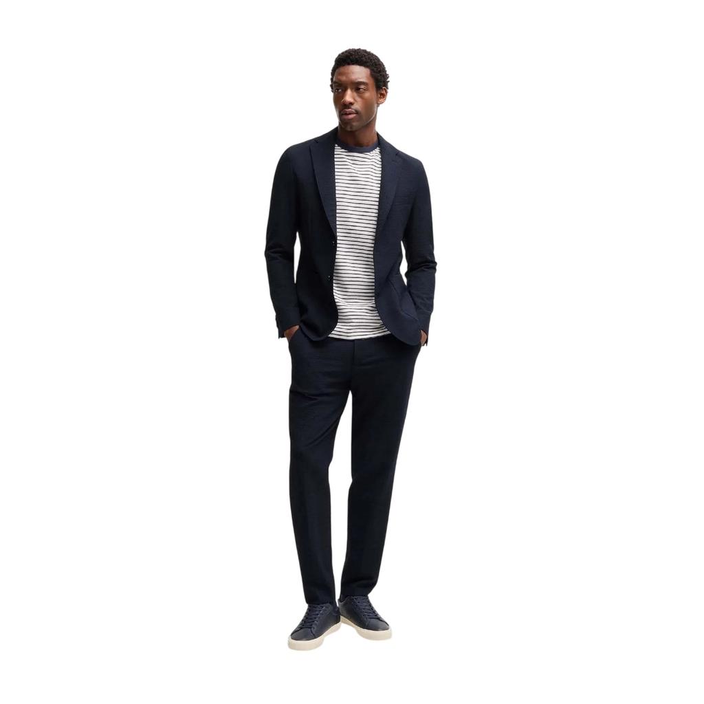 Boss Mens Perin Seersucker Formal Trousers