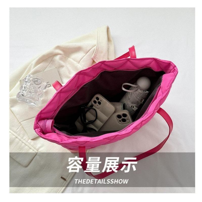 Large Capacity Diamond Embroidery Thread Oxford Cloth New Fashion Casual Shoulder Portable Tote Bag Women