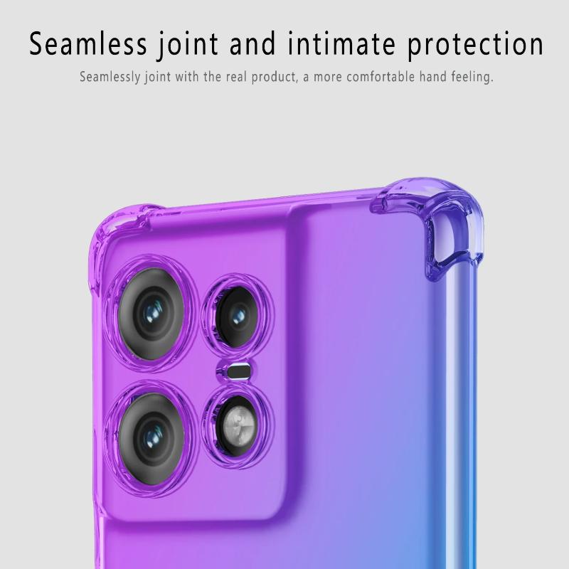 Coque pour Motorola Moto Edge 50 Ultra Edge50 Fusion 40 Neo Coque Silicone Souple Translucide Dégradé Airbags TPU Housse Antichoc pour Moto X50ultra X40