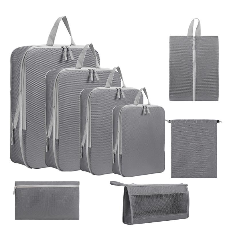 Czteroczęściowy zestaw kompresyjny podróżny: Worki próżniowe na ubrania, buty i skarpetki - Wodoodporne rozwiązanie do przechowywania