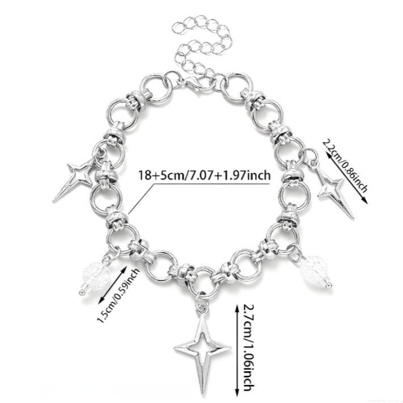 A Stylish Hollow Star Pendant With Geometric Splicing Designed Car Rearview Mirror And Steering Wheel Decoration Accessory